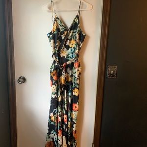 Anthropologie Floral jumpsuit size large